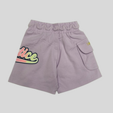 Girls’ Justice Themed Summer Co-ordinate Set – T-Shirt & Shorts (Green & Purple)