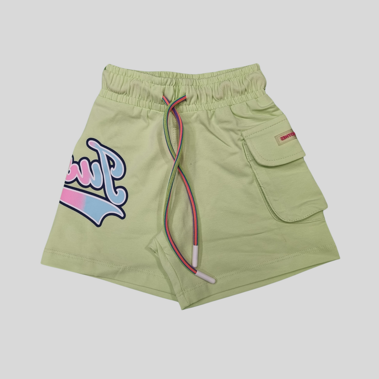 Girls’ Justice Themed Summer Co-ordinate Set – T-Shirt & Shorts (Green & Purple)