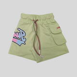 Girls’ Justice Themed Summer Co-ordinate Set – T-Shirt & Shorts (Green & Purple)