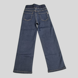 Girls’ Wide-Leg Stretch Jeans – 2 Colors (Black & Navy Blue)