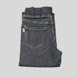 Girls’ Wide-Leg Stretch Jeans – 2 Colors (Black & Navy Blue)