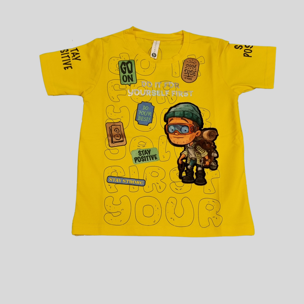 Boys’ Motivational Graphic T-Shirt – “Do It for Yourself First” Adventure T-Shirt