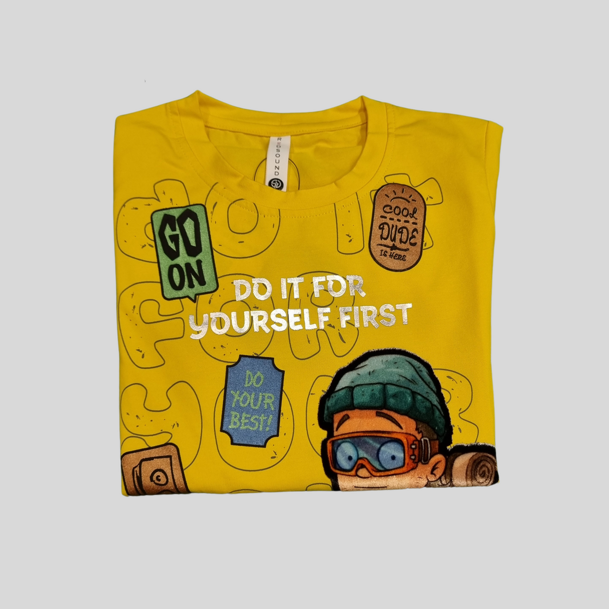 Boys’ Motivational Graphic T-Shirt – “Do It for Yourself First” Adventure T-Shirt