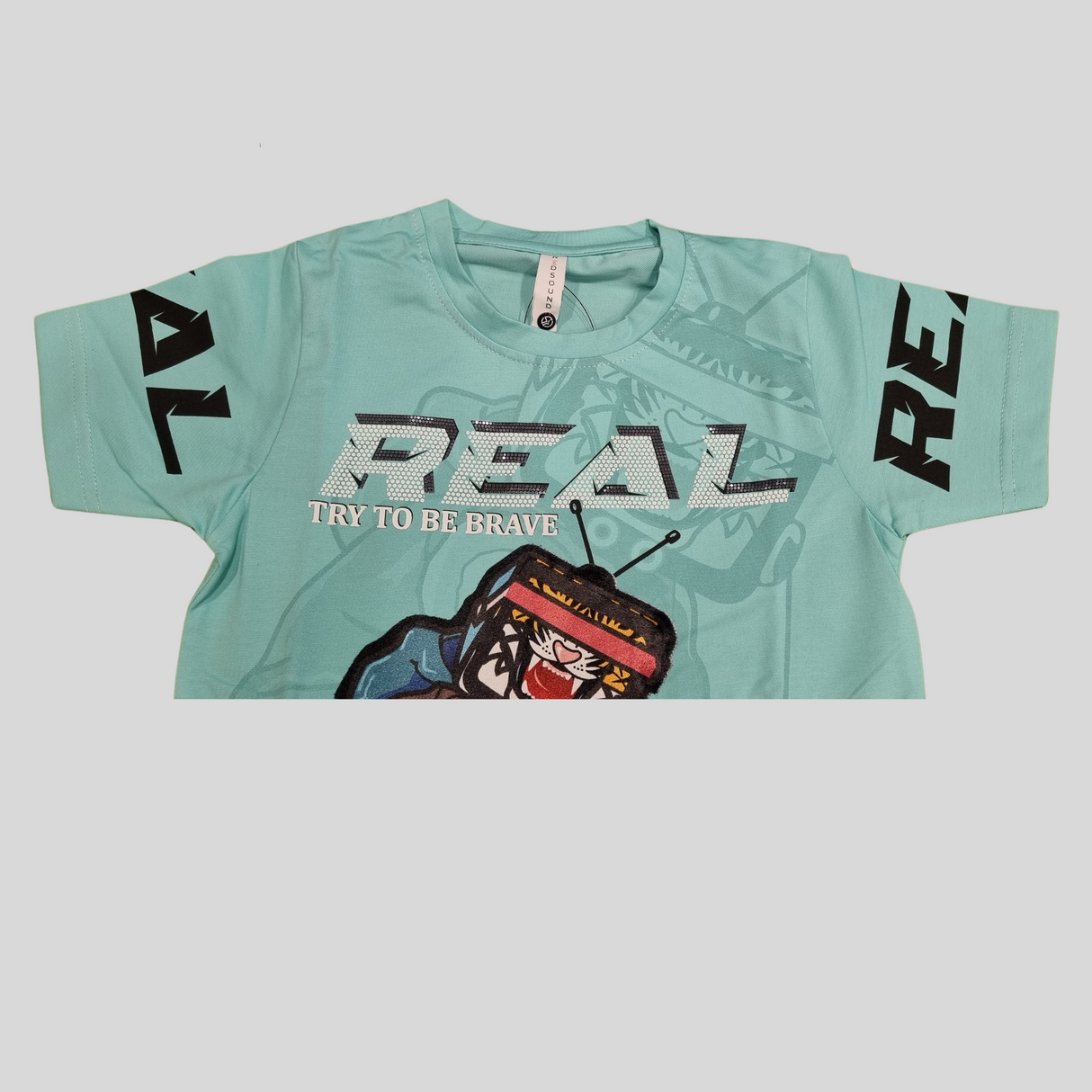 Boys’ Graphic T-Shirt – “REAL Try to Be Brave” Skate Style Tee