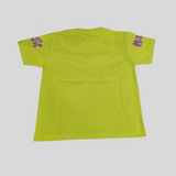 Boys' Lime Green Skateboarding Bear Graphic T-Shirt