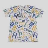 Boys Alphabet & Numbers Print Co-Ordinate Set – T-Shirt & Shorts