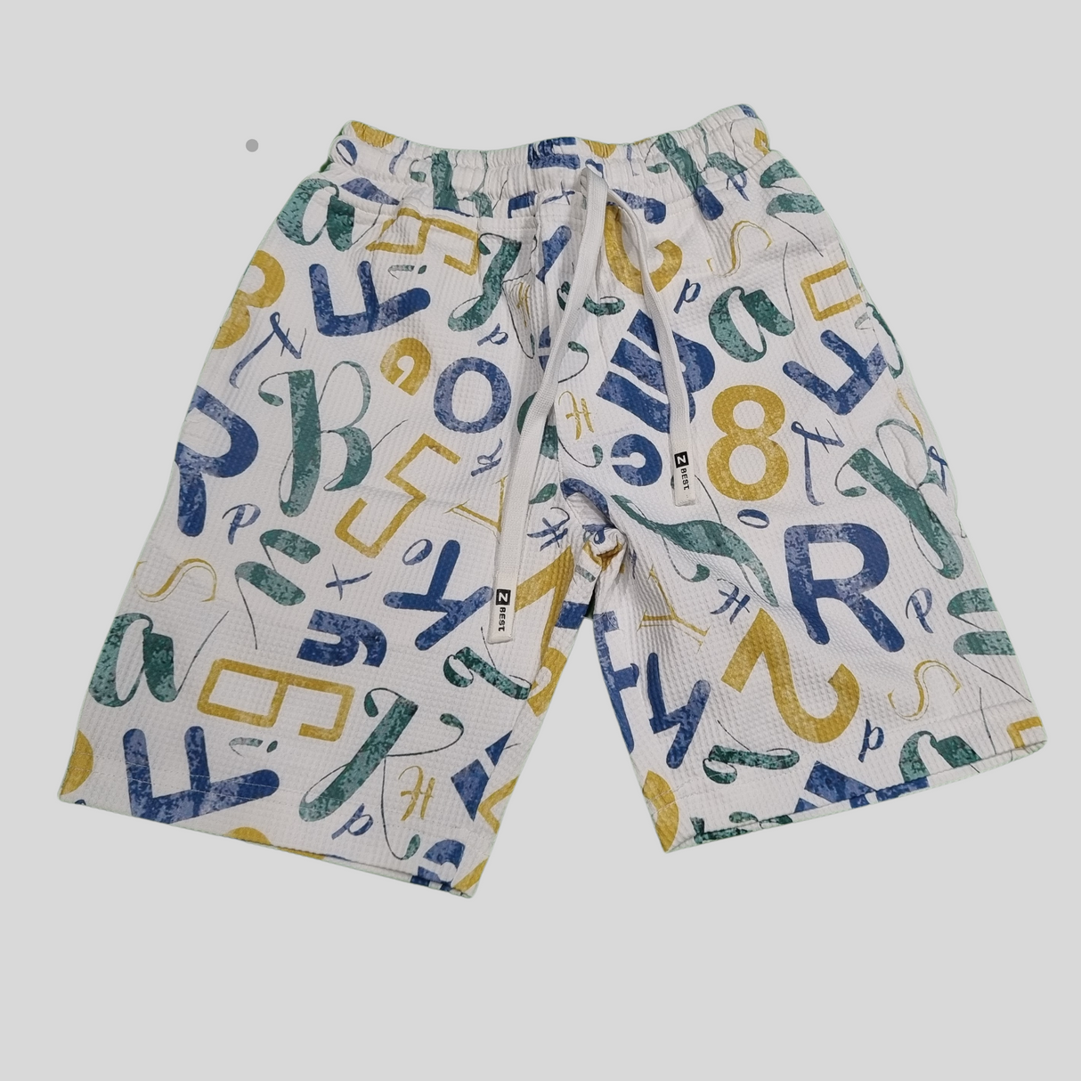 Boys Alphabet & Numbers Print Co-Ordinate Set – T-Shirt & Shorts