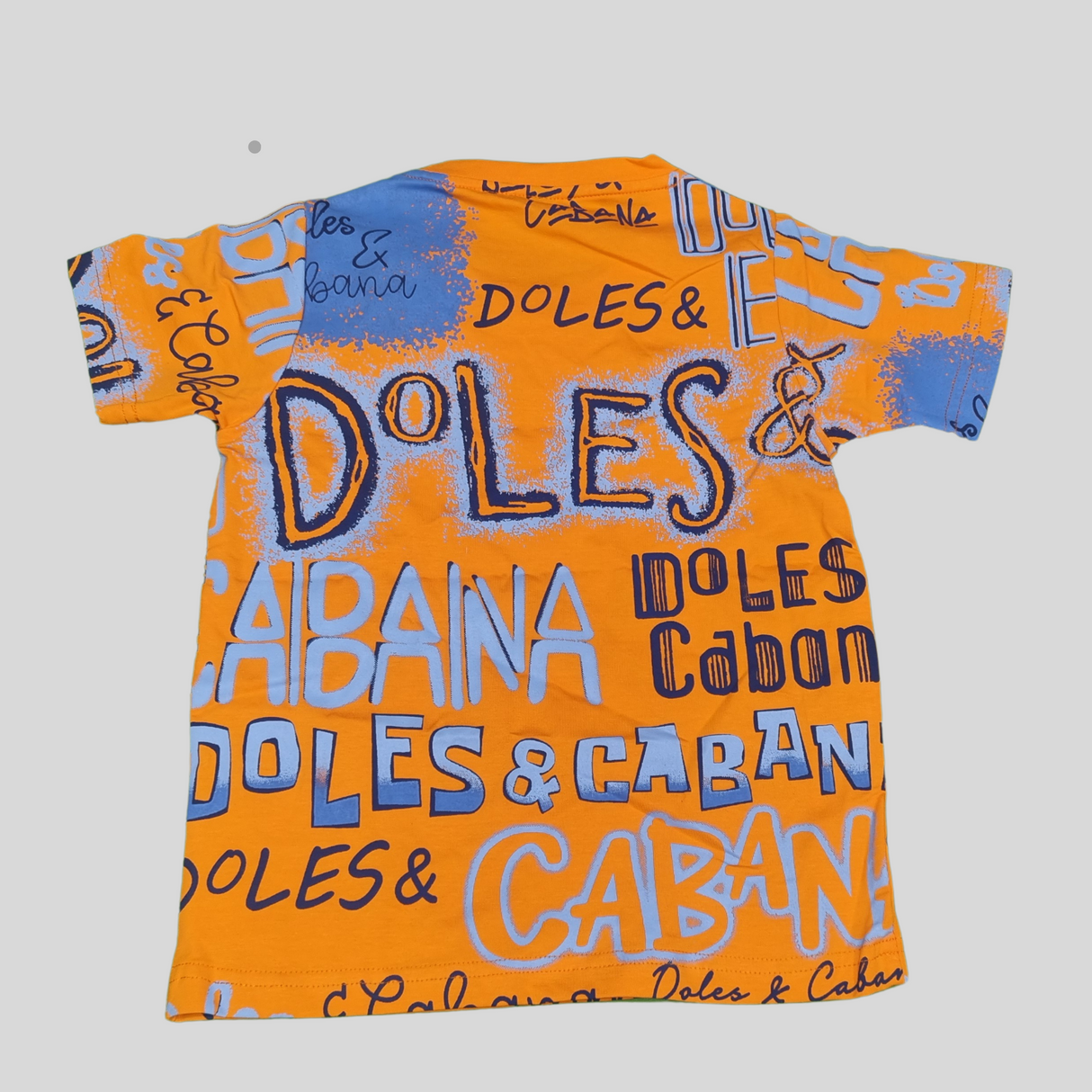 Boys’ Bold Graffiti Print T-Shirt and Shorts Set – Orange