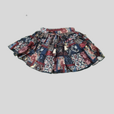 Girls’ Floral Embroidered Top & Patchwork Skirt Set – Ethnic Charm with Modern Elegance
