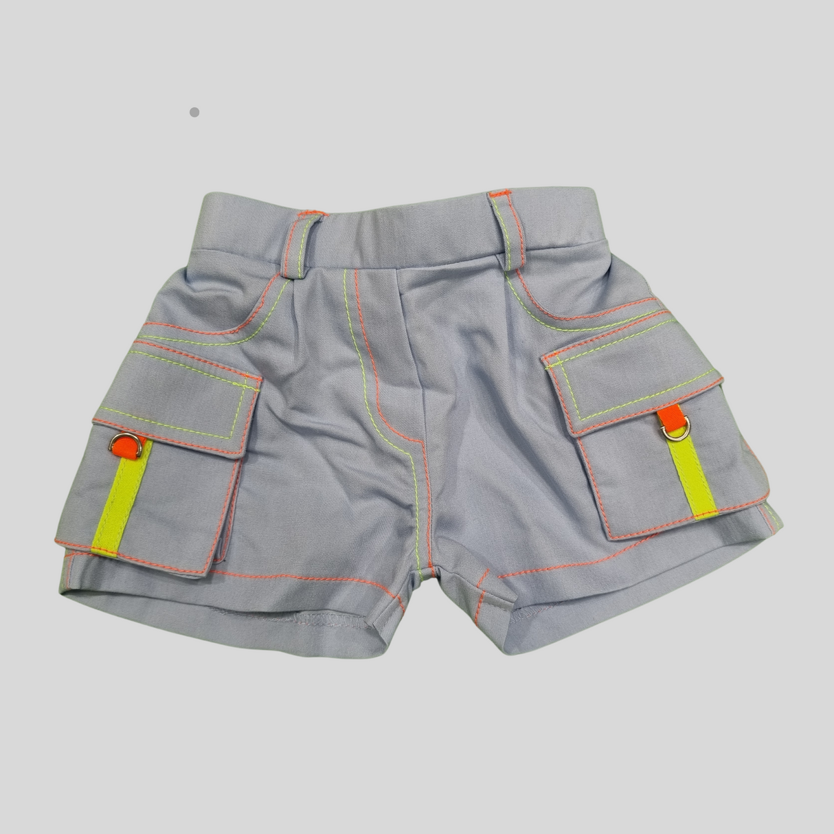 Trendy Girls’ Cargo Pocket Coordinate  Set – Neon Edge Street Style
