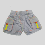 Trendy Girls’ Cargo Pocket Coordinate  Set – Neon Edge Street Style
