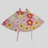 Girls' Pink Sleeveless Dress with Colorful Floral Print – Summer Casual Wear