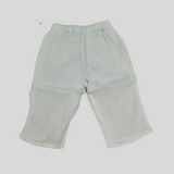 Girls' Sleeveless Co-Ordinate Set – Ruffle Top & Elastic Waist Pants -Blue