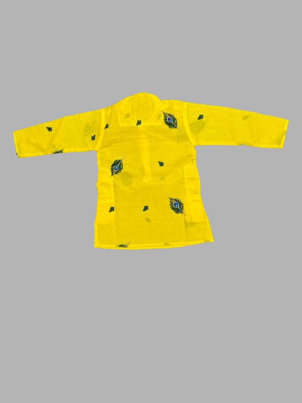 Boys' Yellow Printed Kurta Pajama Set –Festive Wear
