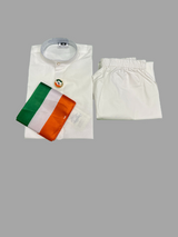 Boys’ White Kurta Pajama with Tricolor Sash – Independence Day Special Outfit