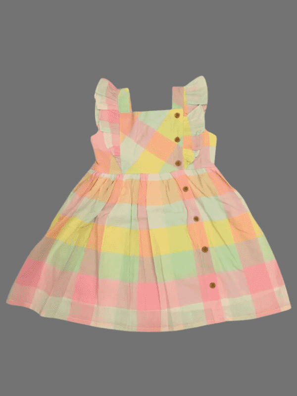 Girls Casual Printed Cotton Frocks - Pink