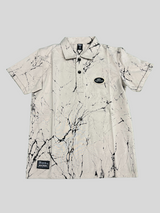 Boys' Cream Polo T-Shirt–Button Detail Design