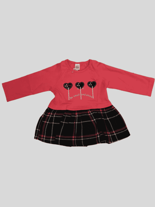 Girls Casual Printed Cotton Frocks - Pink