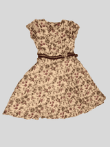 Girls Casual Printed Cotton Frocks - Purple