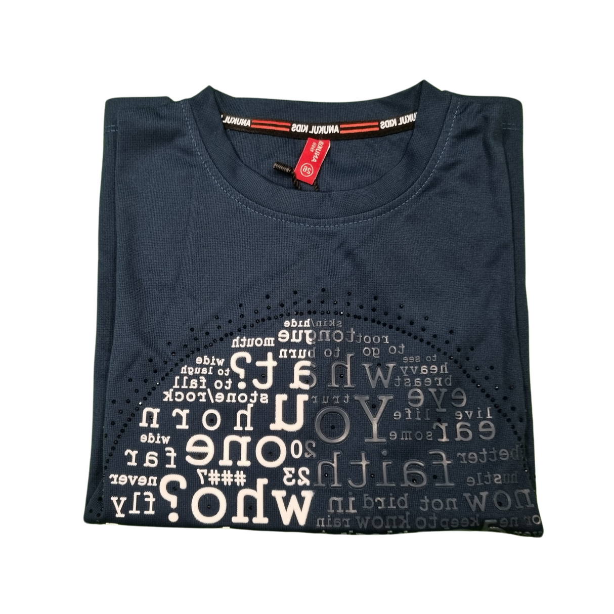 Boys’ Graphic Circle Print T-Shirt – Black & Navy Blue