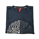 Boys’ Graphic Circle Print T-Shirt – Black & Navy Blue