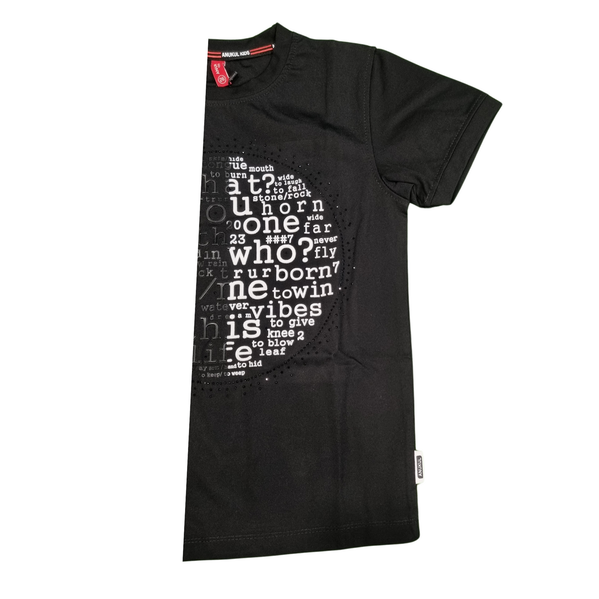 Boys’ Graphic Circle Print T-Shirt – Black & Navy Blue