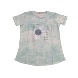 Girls' Tie-Dye Graphic T-Shirt – "Feelings" Artistic Print T-Shirt
