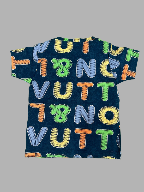 Boys Multicolor Alphabet Print Co-Ord Set (T-Shirt & Shorts)