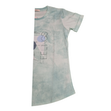 Girls' Tie-Dye Graphic T-Shirt – "Feelings" Artistic Print T-Shirt