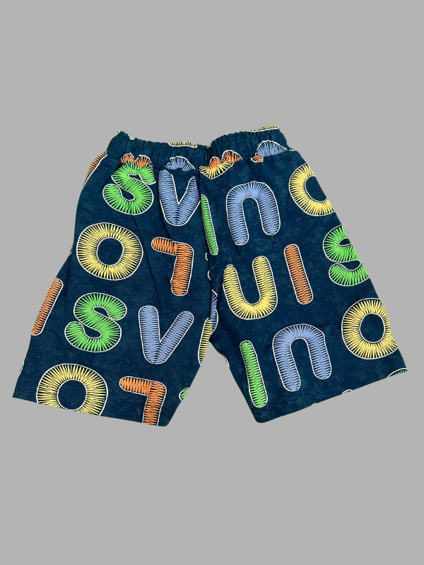 Boys Multicolor Alphabet Print Co-Ord Set (T-Shirt & Shorts)