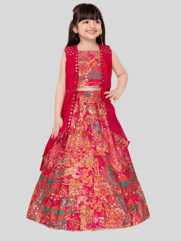 Girls Traditional Sleeves Less Long Choli - Rani