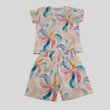 Girls’ “You Are Amazing” Floral Print Summer Set – T-Shirt & Shorts