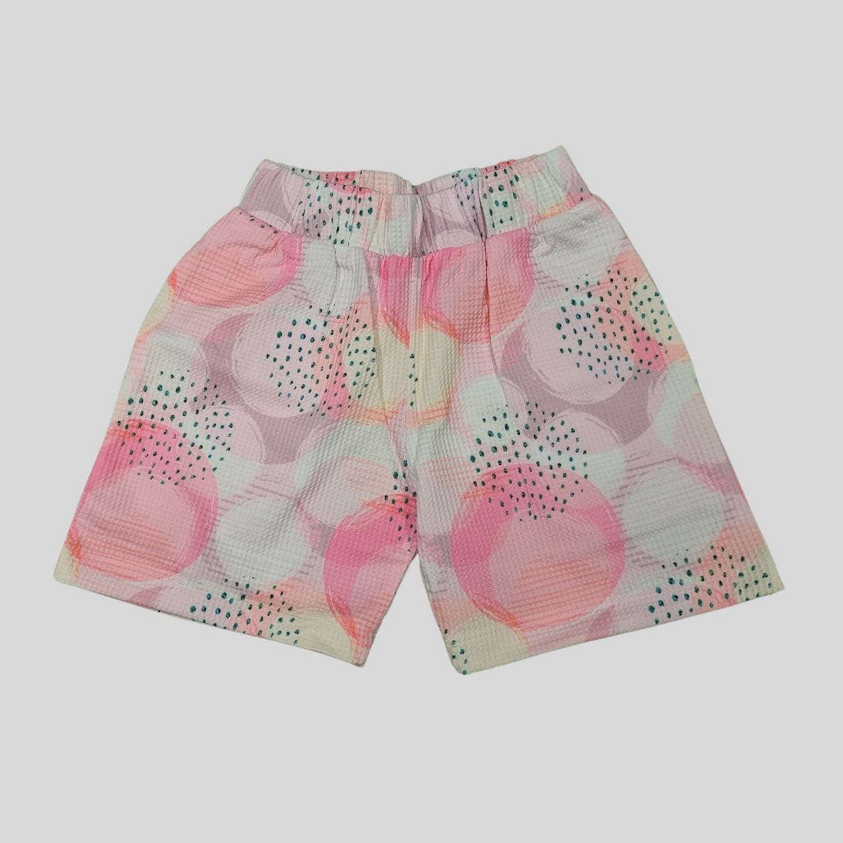 Girls' Pastel Polka Dot Summer T-Shirt & Shorts Set – "Wonderful Things" Print