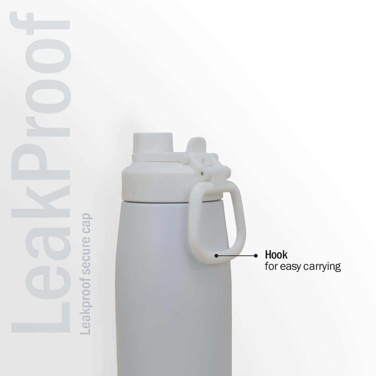Briiton Water Bottle Cosmos Steel 1000 Ml White For Unisex