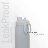 Briiton Water Bottle Cosmos Steel 1000 Ml White For Unisex