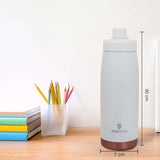 Briiton Water Bottle Cosmos Steel 1000 Ml White For Unisex