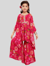 Girls Traditional 3/4th Sleeves Ghagara Set - Rani
