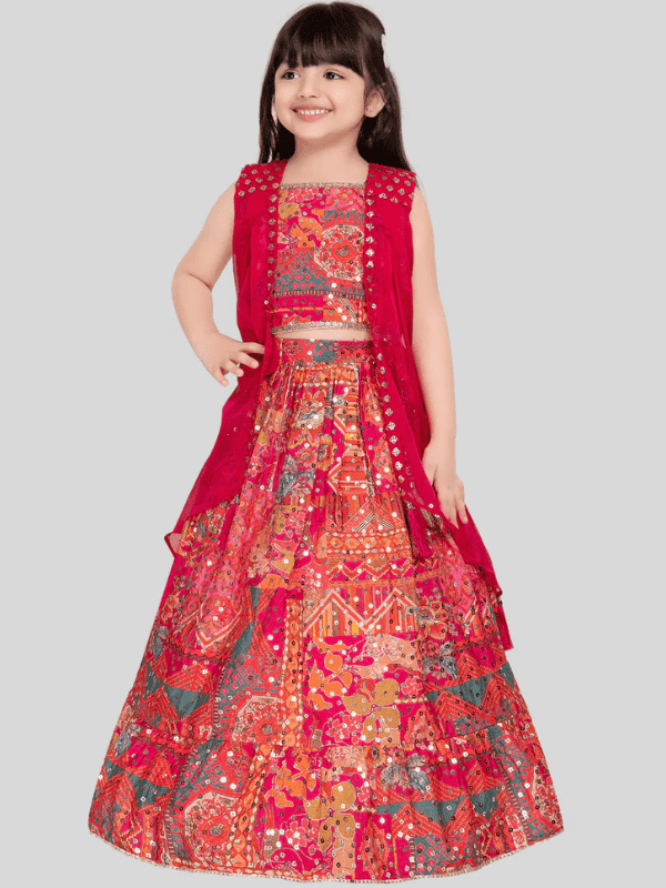 Girls Traditional Sleeves Less Long Choli - Rani