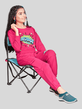 Girls Casual Printed Full Sleeves Track Pant Set - Rani