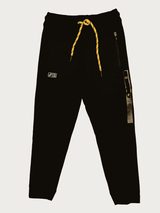 Boys Leisure Plain Rib Waist Track Pant With Rib - Black