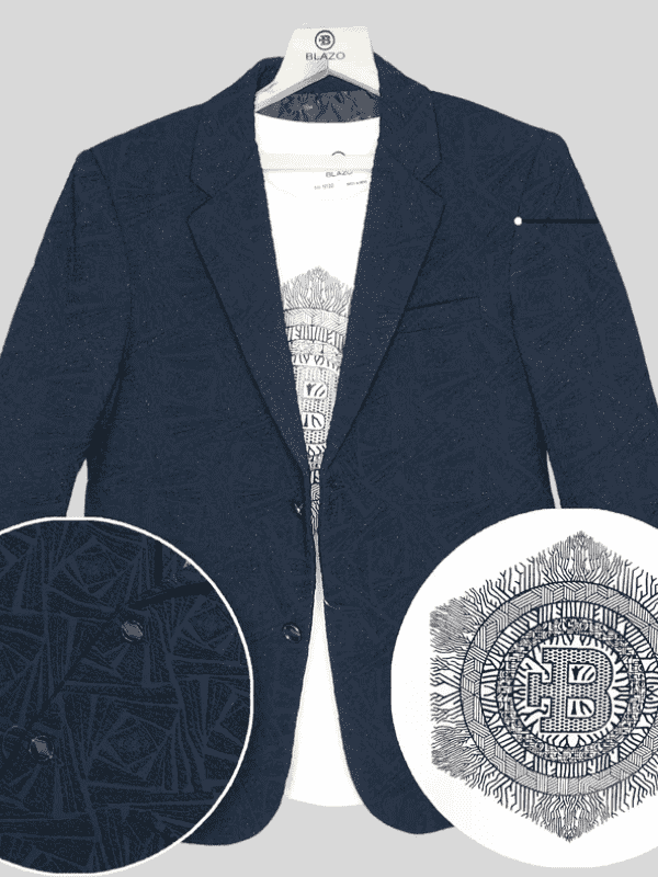 Boys Party Blazer With T-Shirt -Navy Blue