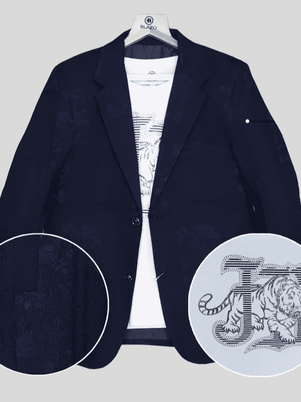 Boys Party Blazer With T-Shirt -Navy Blue