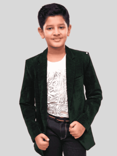 Boys Party Blazer With T-Shirt -Green