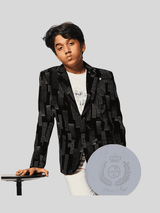 Boys Party Blazer With T-Shirt -Black