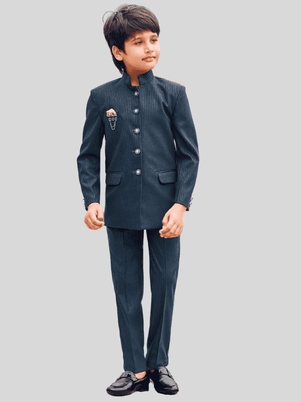 Boys Party Jodhpuri Suit -Navy Blue