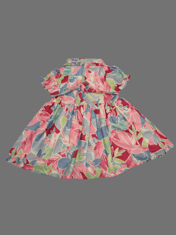 Girls Casual Printed Cotton Frocks - Pink