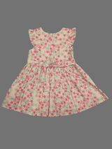 Girls Casual Printed Cotton Frocks - Pink