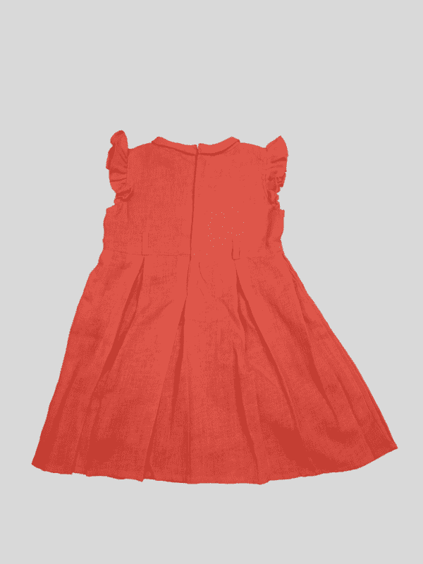 Girls Casual Printed Cotton Frocks - Pink