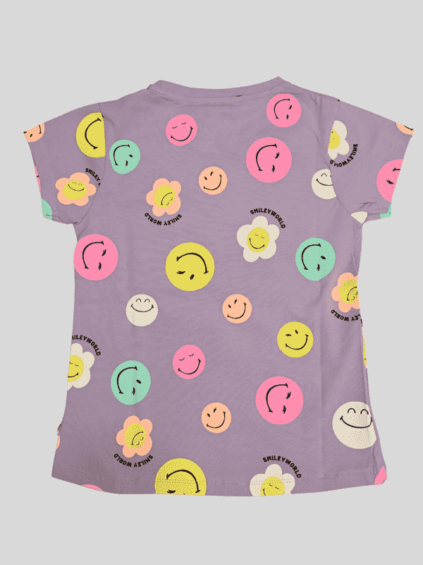 Girls Leisure Half Sleeves Printed Regular Top - Purple