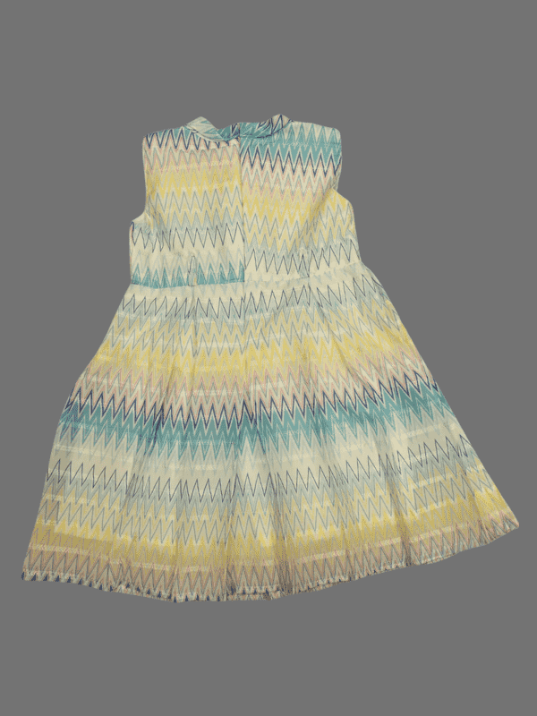 Girls Casual Printed Cotton Frocks - Blue